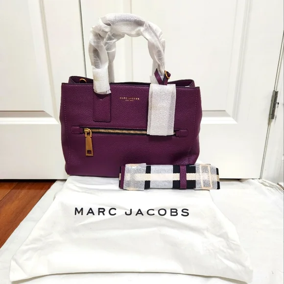 NWT Marc Jacobs Gotham East-West Leather Tote/ Crossbody Bag- Iris Color$575 - Picture 3 of 10
